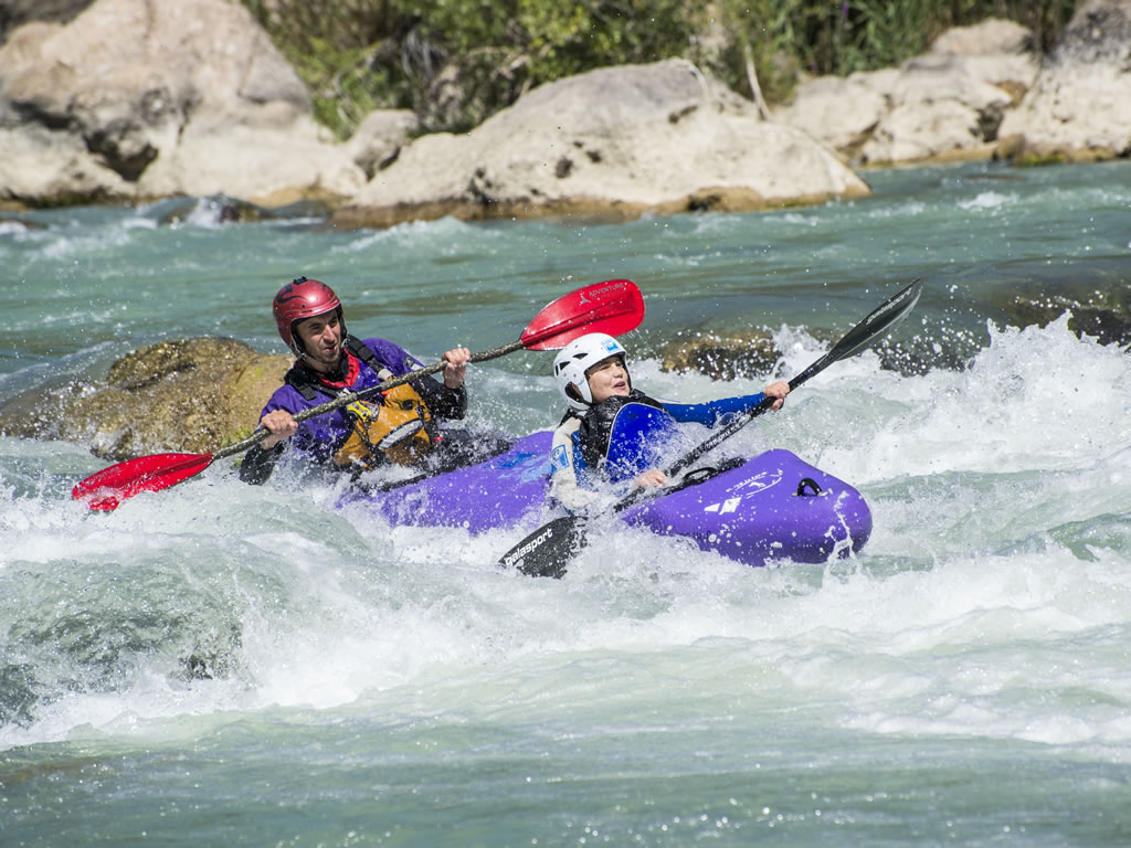 Kayak con niños Huesca