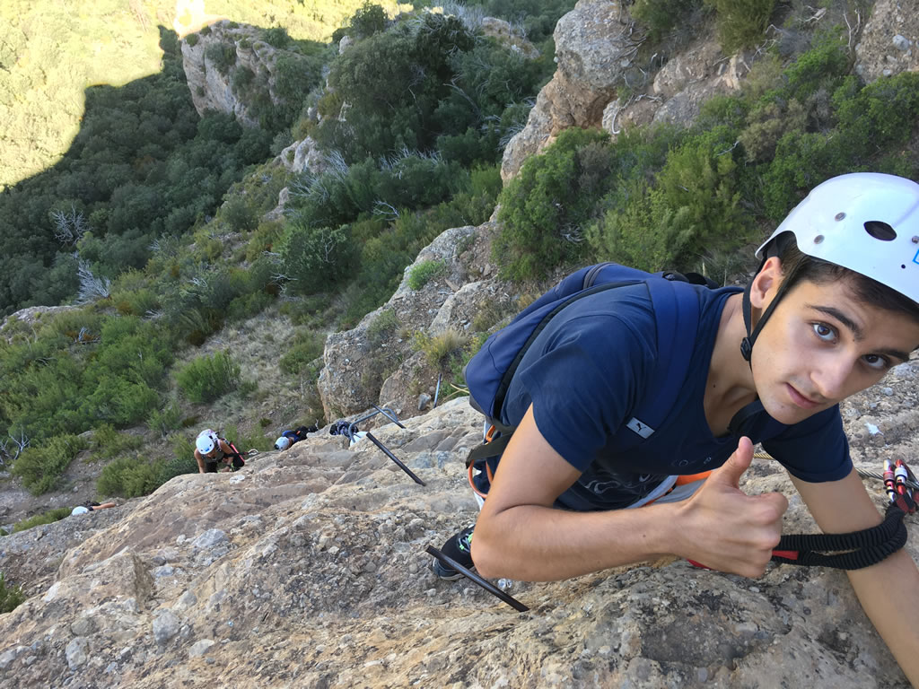 via ferrata murillo de gallego en familia